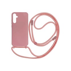 Silicone Case with String for Samsung Galaxy A25 5G Pink Silicone Case with String for Samsung Galaxy A25 5G Pink
